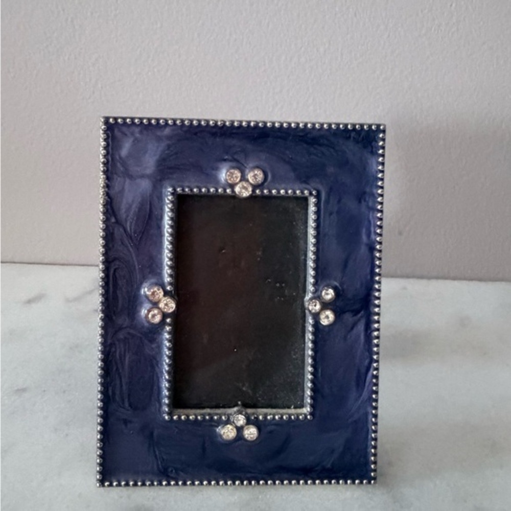 Elegant purple and Silver Photo Frame for 2”x3” photo